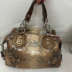 Coach Snakeskin Sequin Crossbody Bag